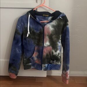 NWOT B Free, tie-dye zip up sweatshirt.